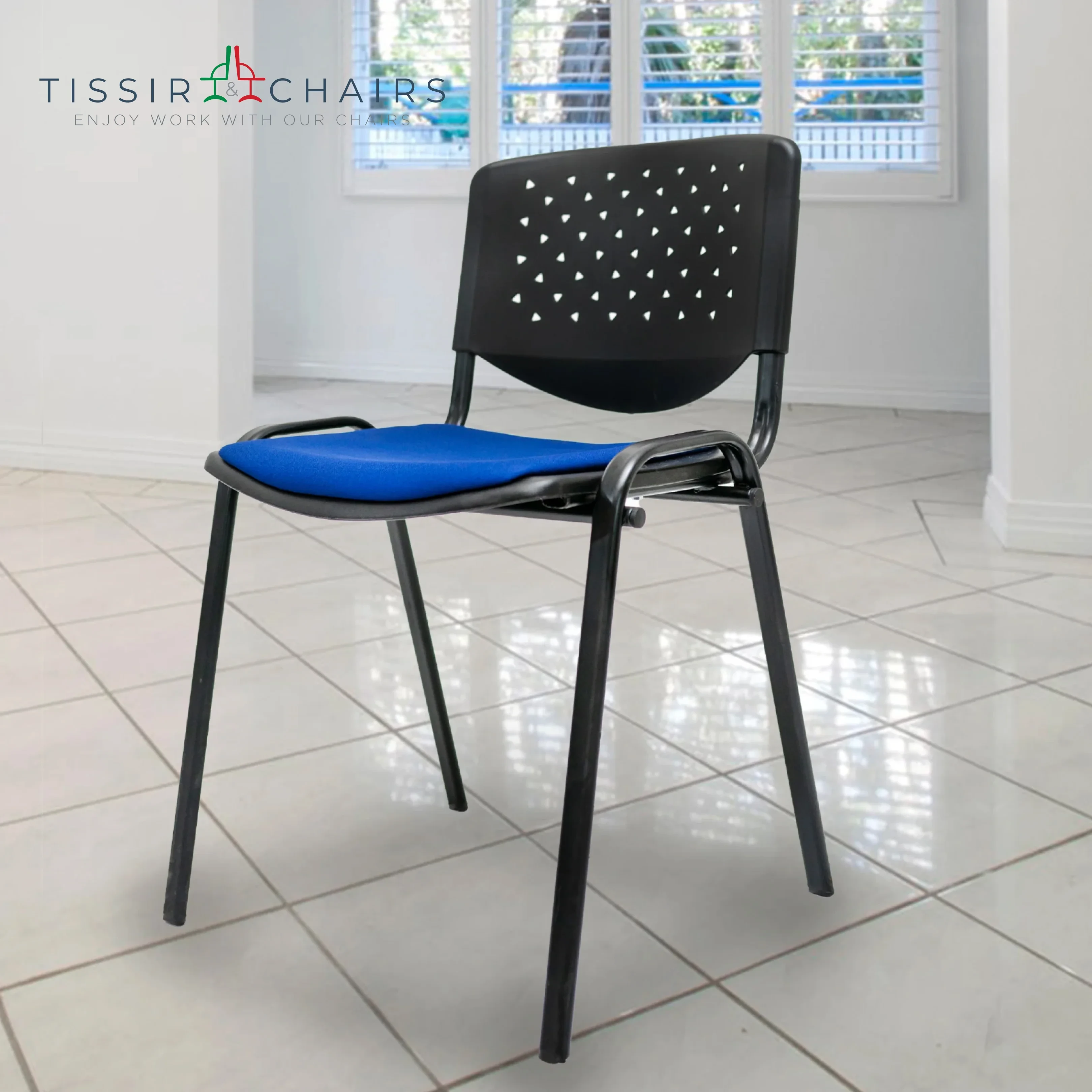 Chaise PRISMA structure métallique EPOXY NOIR additional image